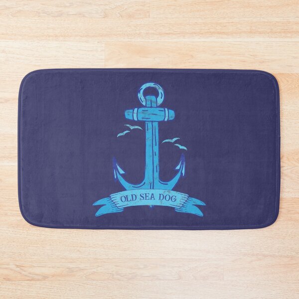 Item preview, Vintage Old Sea Dog Weathered Blue Anchor designed and sold by HotHibiscus.