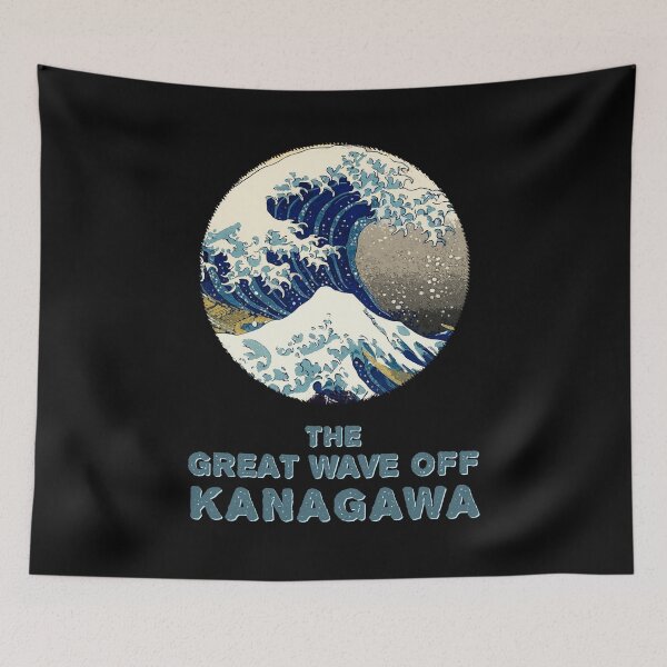 Item preview, ✪ The Great Wave Off Kanagawa ✪ Vintage Watercolor Fan Art Hokusai Japanese Masterpiece designed and sold by Naumovski.
