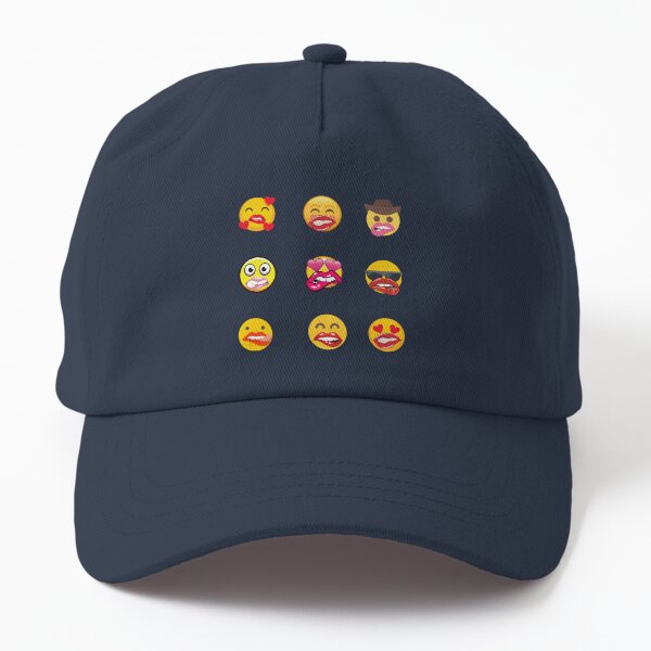 Lip Biting Emoji Hats | Redbubble