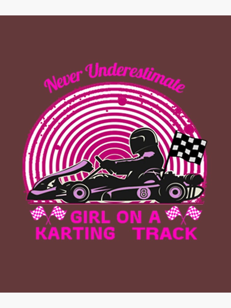 Go Kart Racing Girl On A Karting Track Poster By Aivos7788 Redbubble 