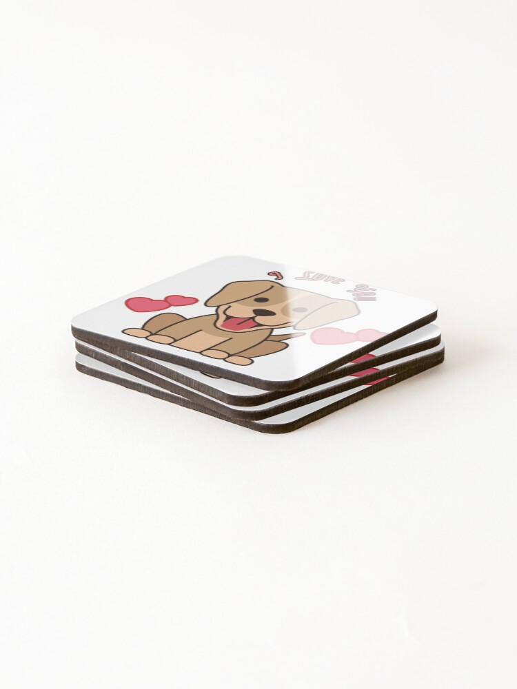 Thumbnail 4 of 5, Coasters (Set of 4), Dogs lovers designed and sold by Roshankeenoo.