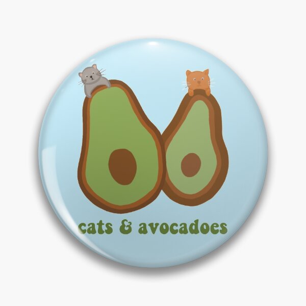 Item preview, cats and avocadoes designed and sold by Amateur Designs.
