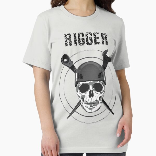 Item preview, tower climber rigger tough skull design designed and sold by TradesTees.