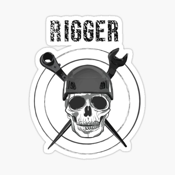 Item preview, tower climber rigger tough skull design designed and sold by TradesTees.
