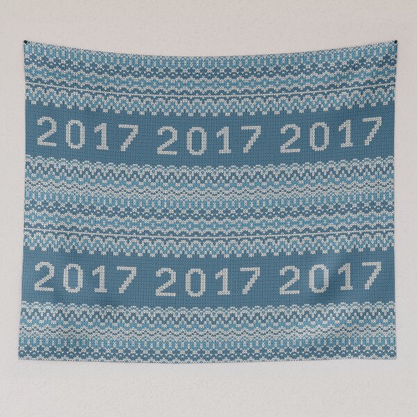 Item preview, Christmas seamless knitting pattern. New year 2017. Blue background. designed and sold by illucesco.