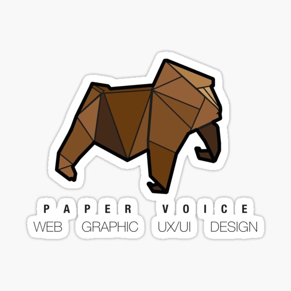 Paper Voice Logo 1 Sticker