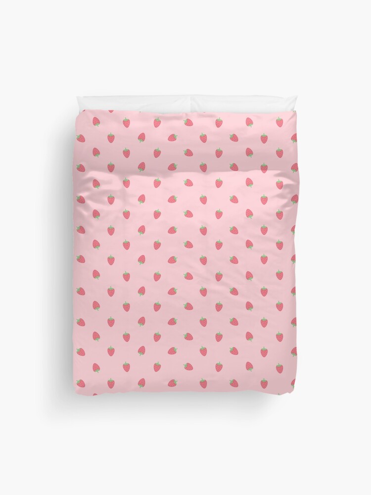 Strawberry Twin Duvet Cover Kids Girls Twin Aesthetic Kawaii