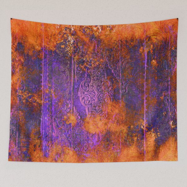 Item preview, Purple & Orange Autumn Halloween Antique Grungy Book Cover designed and sold by thaneydesign.