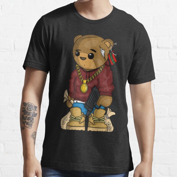 Hip Hop Teddy Bear with Gun Get Money Rap Music Lover