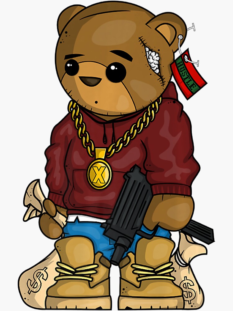 Graffiti Teddy Bear Hip Hop Teddy Bear Gangster Teddy Bear 