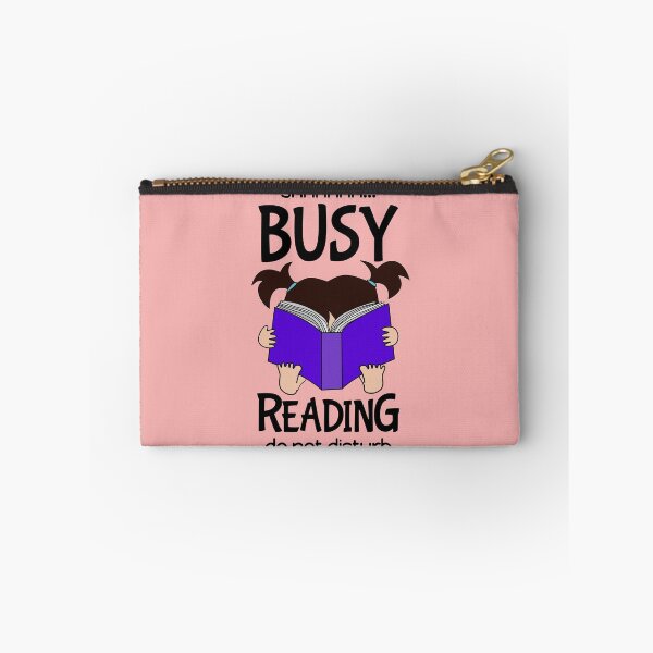 Item preview, shh... Busy Reading Do Not Disturb, brunette pigtails designed and sold by nutmegfairy.