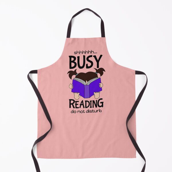 Item preview, shh... Busy Reading Do Not Disturb, brunette pigtails designed and sold by nutmegfairy.