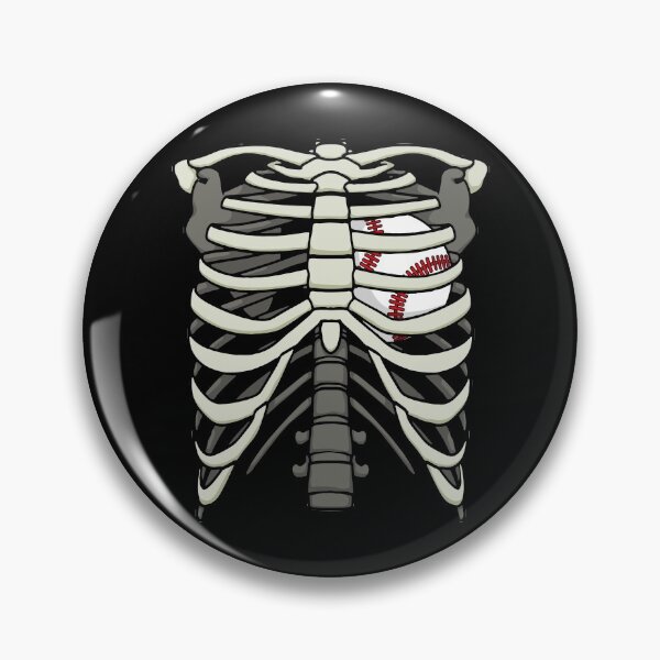 Item preview, Ribcage Halloween Baseball Player Skeleton Ball Heart designed and sold by GrandeDuc.