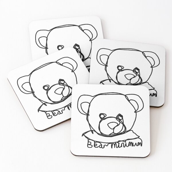 Item preview, Minimal Bear Portrait Pun Bear Minimum designed and sold by ellenhenry.