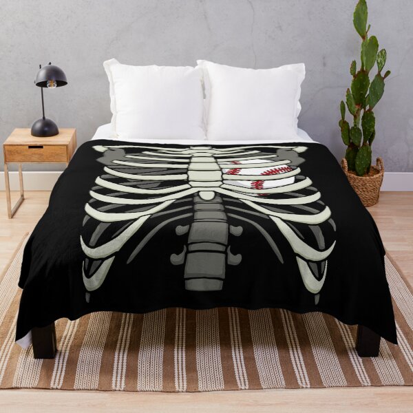 Item preview, Ribcage Halloween Baseball Player Skeleton Ball Heart designed and sold by GrandeDuc.