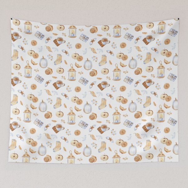 Item preview, Cozy Autumn pattern (on white) designed and sold by Flowersforbear.