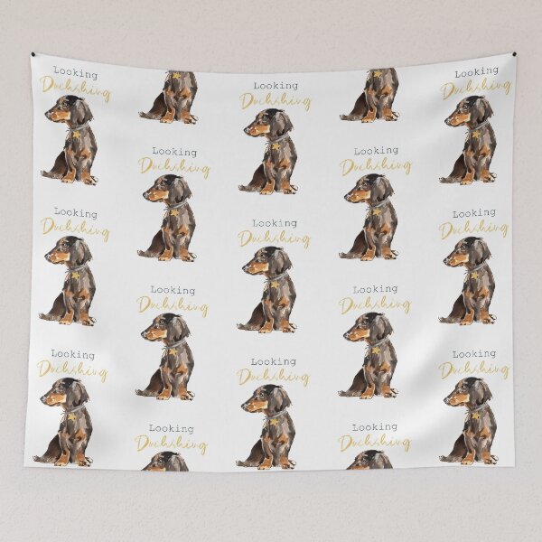 Item preview, ‘Looking Dachshing’ Dachshund  designed and sold by Leatextileart.