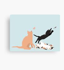 Playing cats Canvas Print