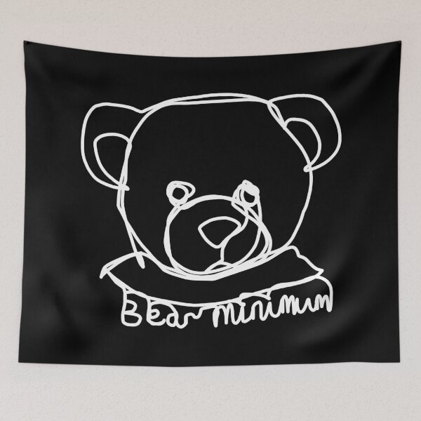 Item preview, Bear Portrait Minimal Pun Bear Minimum designed and sold by ellenhenry.