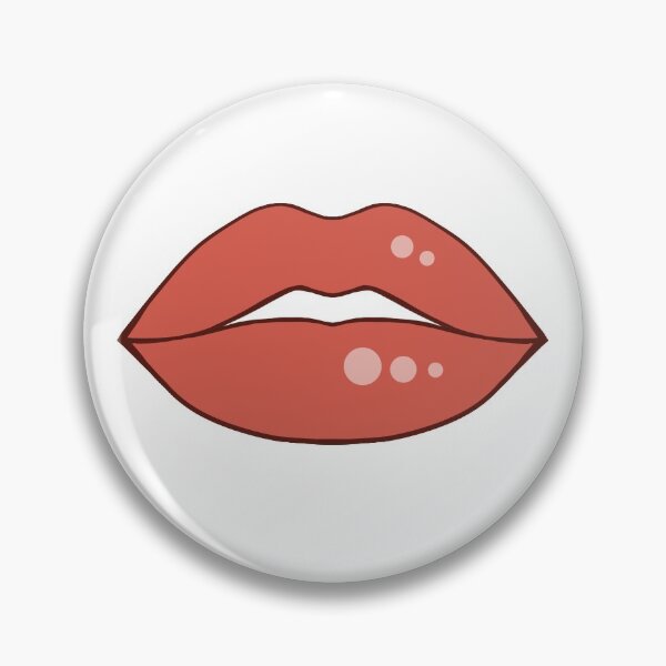 Item preview, Cartoon comic book lips peachy orange designed and sold by ArtfulBonBon.