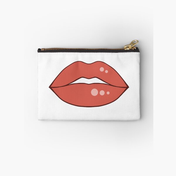 Item preview, Cartoon comic book lips peachy orange designed and sold by ArtfulBonBon.