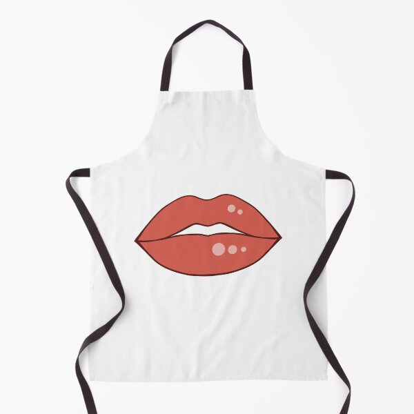 Item preview, Cartoon comic book lips peachy orange designed and sold by ArtfulBonBon.