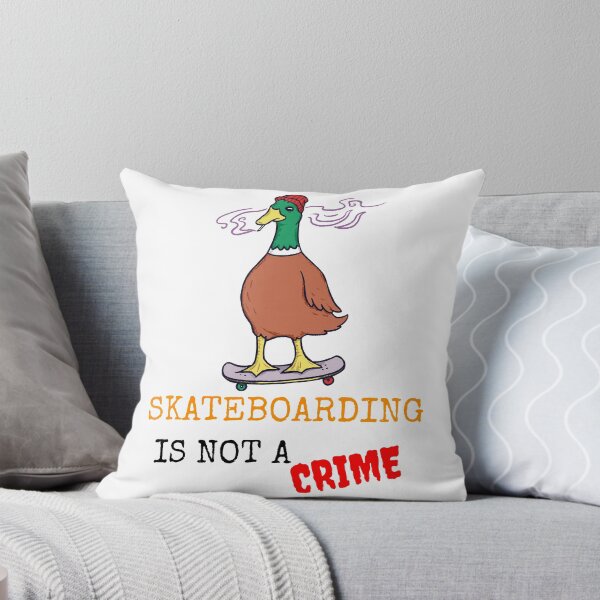 Item preview, SKATEBOARDING IS NOT A CRIME designed and sold by MIKE'S PRINT ON DEMAND.