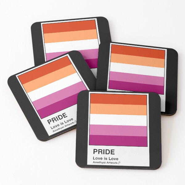 Item preview, Lesbian Pride Flag Paint Chip Card  designed and sold by AmethystArtwork.