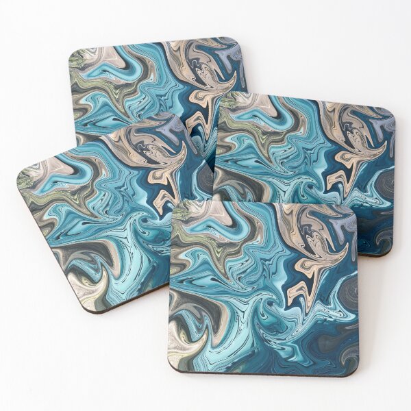 Item preview, Blue Palette Abstract Painting Color Study Series A - 21 designed and sold by ZekeArtPrints.