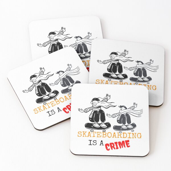 Item preview, SKATEBOARDING IS A CRIME designed and sold by MIKE'S PRINT ON DEMAND.
