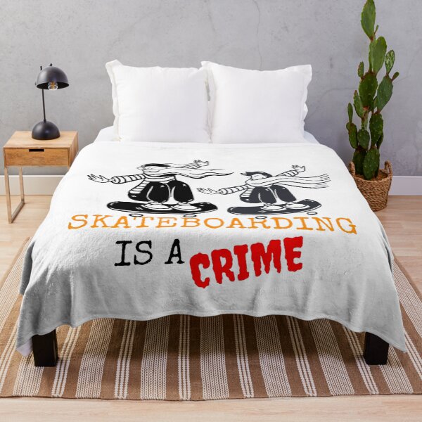 Item preview, SKATEBOARDING IS A CRIME designed and sold by MIKE'S PRINT ON DEMAND.