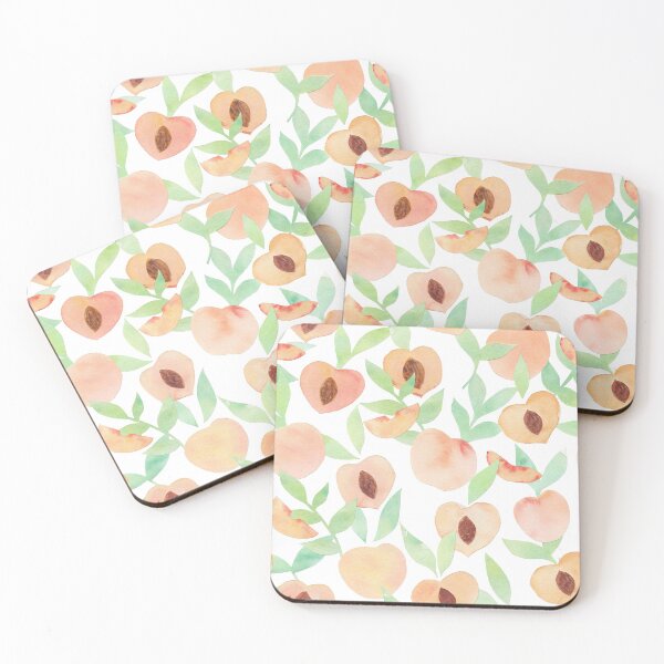 Item preview, Watercolor Peaches designed and sold by latheandquill.