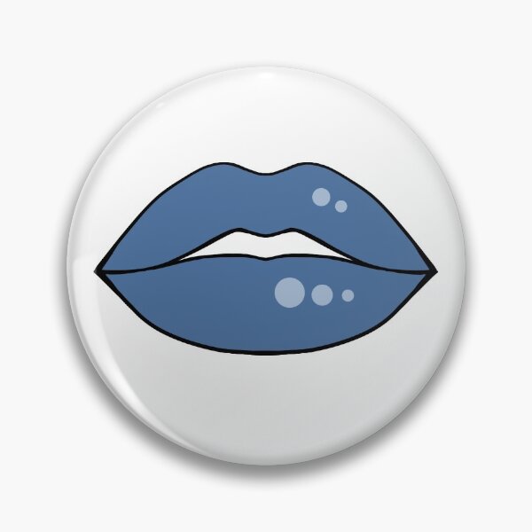 Item preview, Cartoon comic book lips blue designed and sold by ArtfulBonBon.