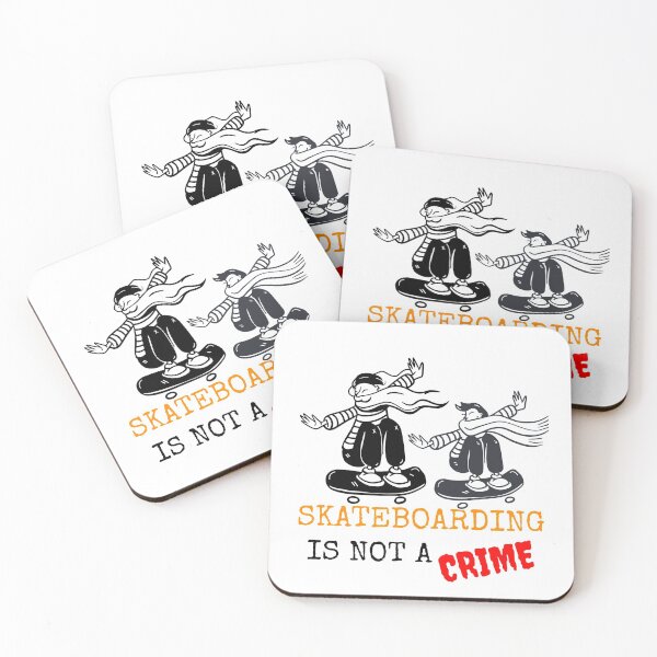 Item preview, SKATEBOARDING IS NOT A CRIME designed and sold by MIKE'S PRINT ON DEMAND.