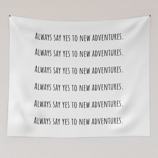 Item preview, Always say YES to new adventures Travel Quote designed and sold by QuotesBerry.
