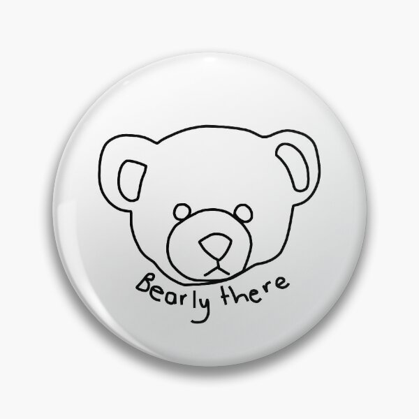 Item preview, Minimal Bear Portrait with Pun Bearly There designed and sold by ellenhenry.