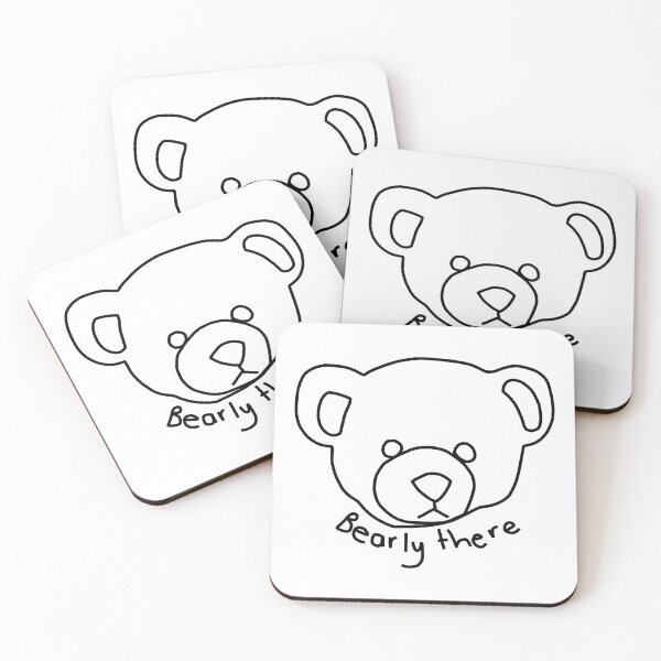 Item preview, Minimal Bear Portrait with Pun Bearly There designed and sold by ellenhenry.