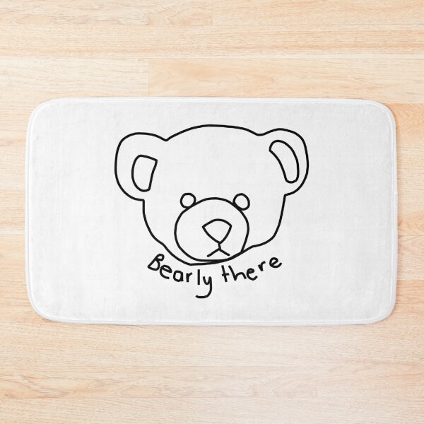 Item preview, Minimal Bear Portrait with Pun Bearly There designed and sold by ellenhenry.