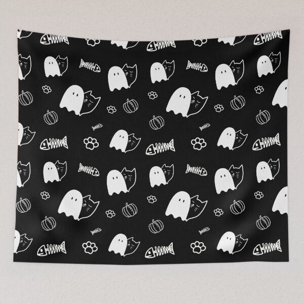 Item preview,  Boolicker, Cute Kawaii Cat Licking Boo Ghost, Funny Ghost Boo Halloween Design designed and sold by subtleday.