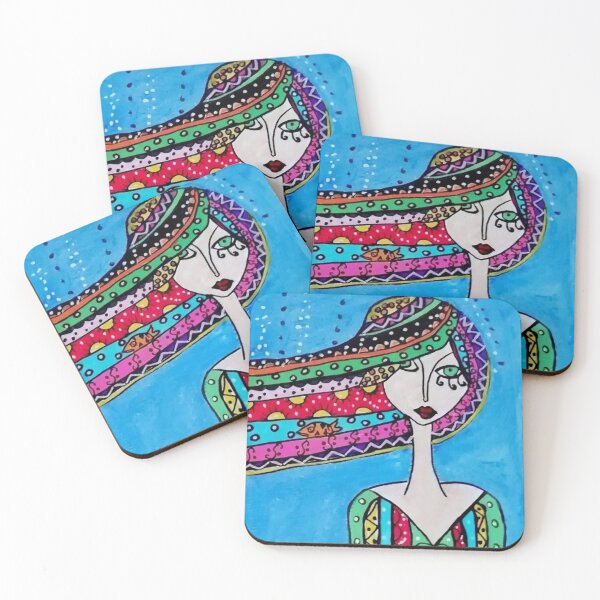 Item preview, mujer, en, azul y, verde designed and sold by Valeriartist.