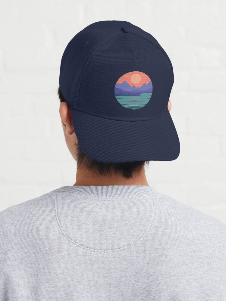 Thumbnail 4 of 7, Cap, Peaceful Reflection designed and sold by thepapercrane.