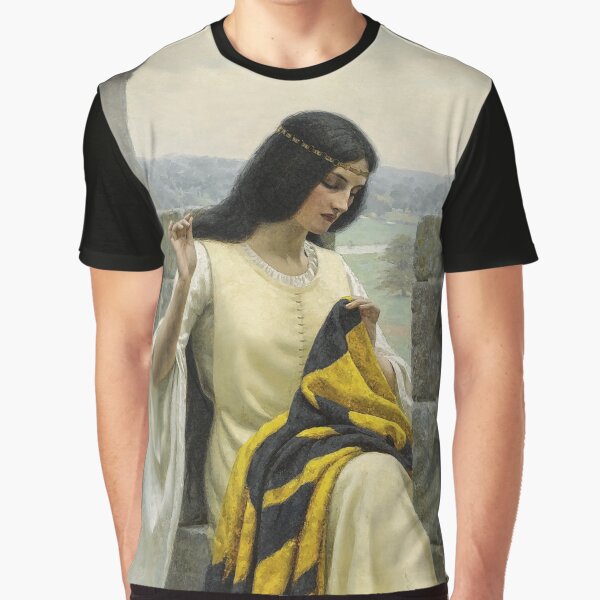 Stitching the Standard by Edmund Leighton Graphic T-Shirt