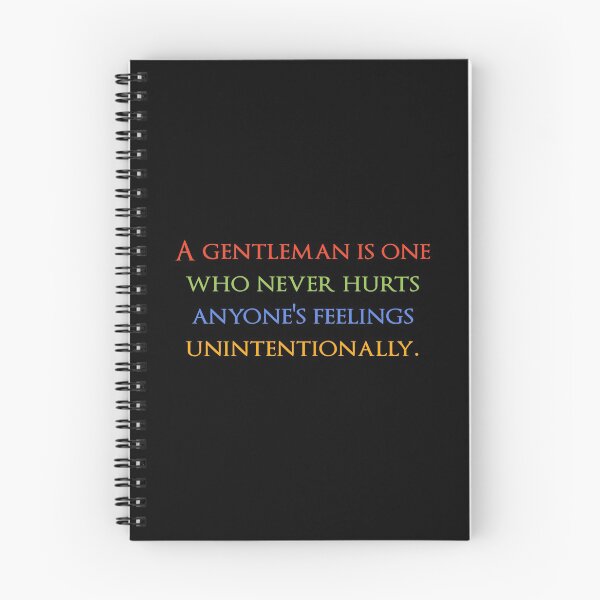 Item preview, A gentleman is one who never hurts anyone's feelings unintentionally. Quotes store designed and sold by QuotesStore-2.