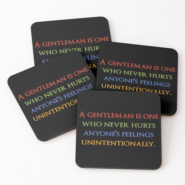 Item preview, A gentleman is one who never hurts anyone's feelings unintentionally. Quotes store designed and sold by QuotesStore-2.