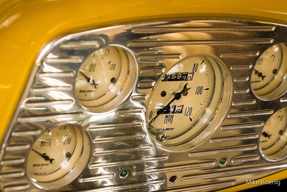 "Chrome Auto Dashboard and Gauges" by Mike Koenig Redbubble