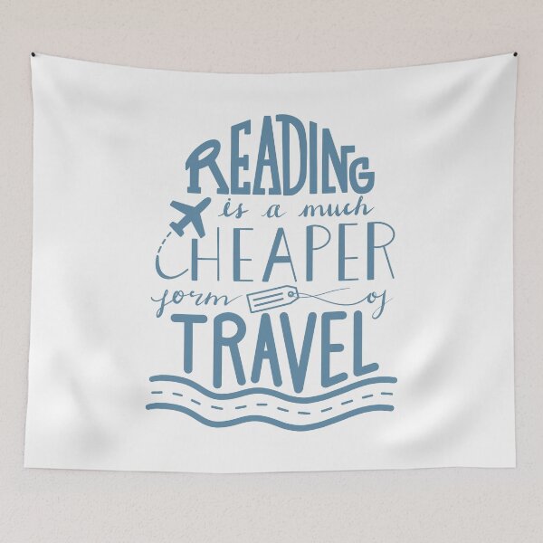 Item preview, Reading is a much Cheaper Form of Travel designed and sold by DesignsByJane.