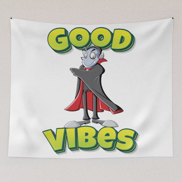 Item preview, Good Vibes Vampire Cartoon designed and sold by FiveNiches.