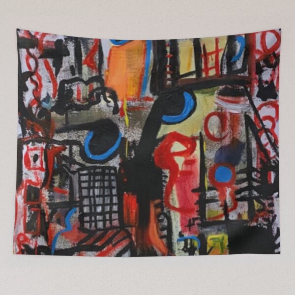 Item preview, Behind The Facade, an acrylic abstract piece designed and sold by Art With Impact – Statement Art & Apparel for Deep Thinkers.