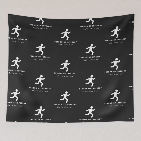 Item preview, Person of Interest - Running man (white print) designed and sold by DollarDollar.