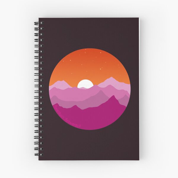 Item preview, Subtle Lesbian Pride Flag Mountain Landscape  designed and sold by AmethystArtwork.